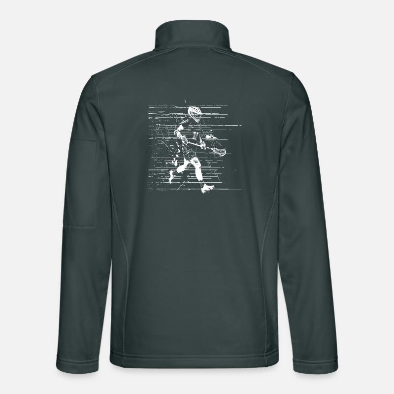 Lacrosse Player Drawing Unisex Softshell Jacket