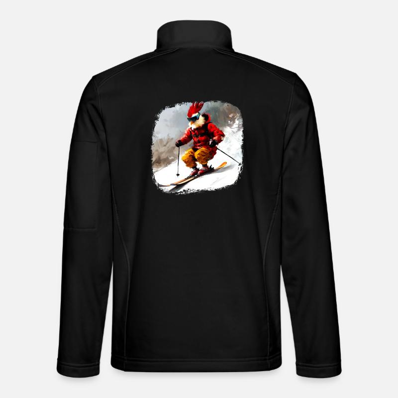 Poulets Ski / Poulet Skieur - Veste en tissu softshell Unisexe - noir