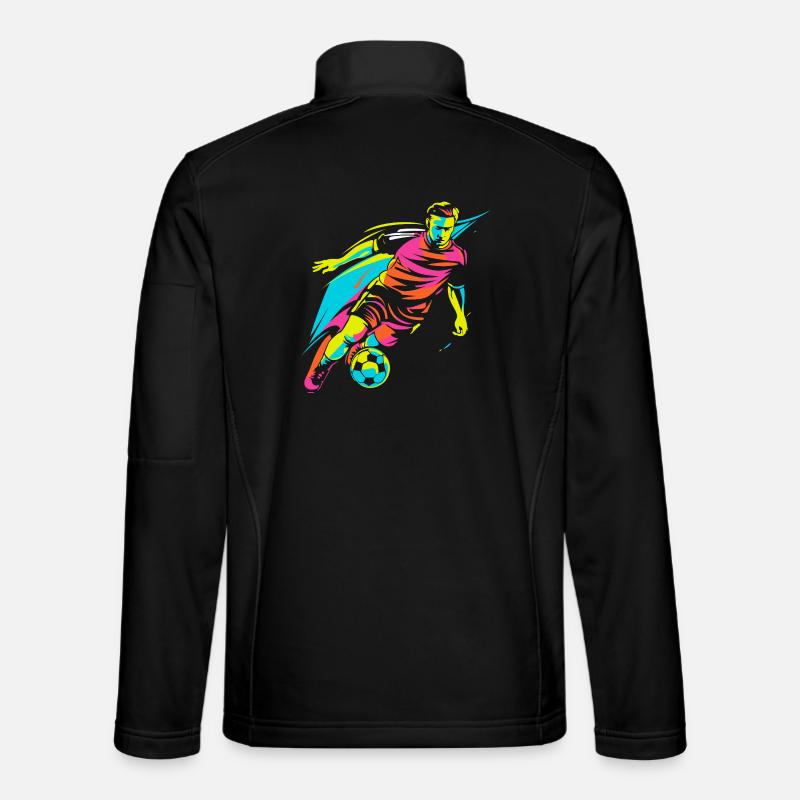 Soccer Player Retrowave Unisex Softshell Jacket