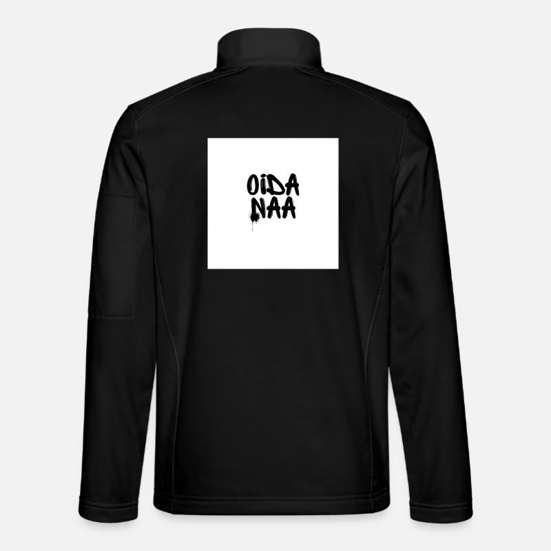 Oida Naa - Viennese Proverbs - Unisex Softshell Jacket - black