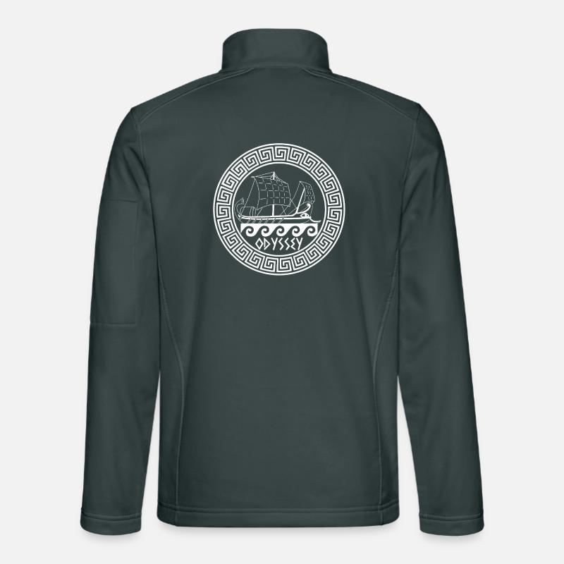 Symbole de l'odyssée d'Ulysse (blanc) Veste en tissu softshell Unisexe