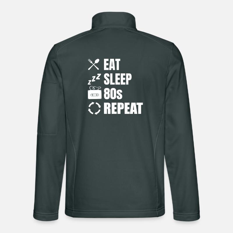 Eat Sleep 80s Repeat Unisex Softshell Jacket