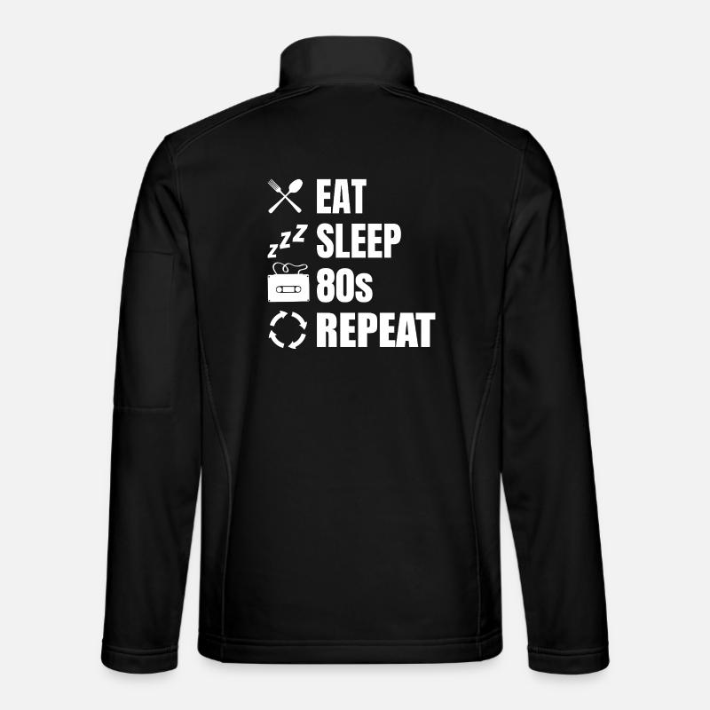 Eat Sleep 80s Repeat - Unisex Softshell Jacket - black