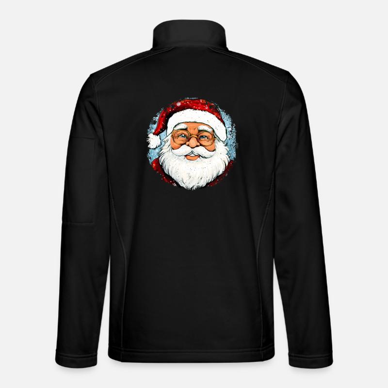 Christmas Santas - Unisex Softshell Jacket - black