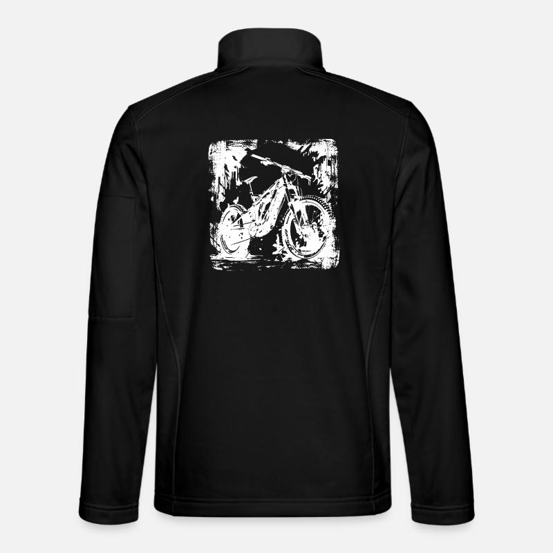 Graphique pour amateurs de VTT - Veste en tissu softshell Unisexe - noir