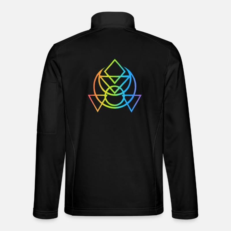 Symbole ésotérique égyptien multicolore Veste en tissu softshell Unisexe
