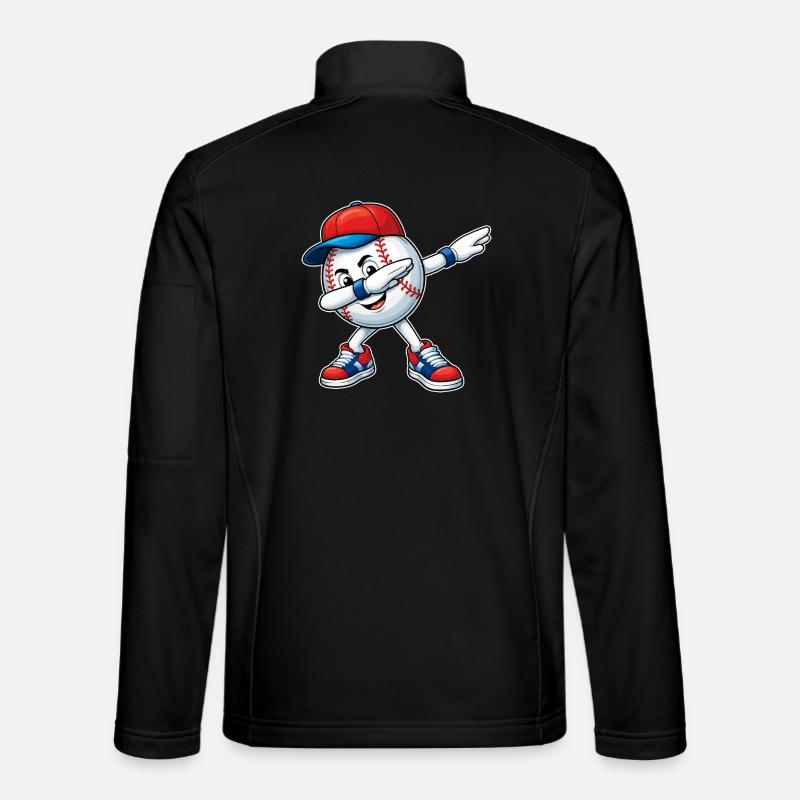 Dabbing Baseball - Unisex Softshell Jacket - black