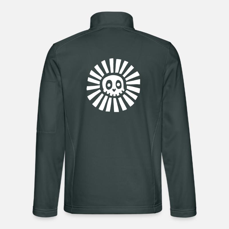 Weißer Sonnenschädel Unisex Softshelljacke