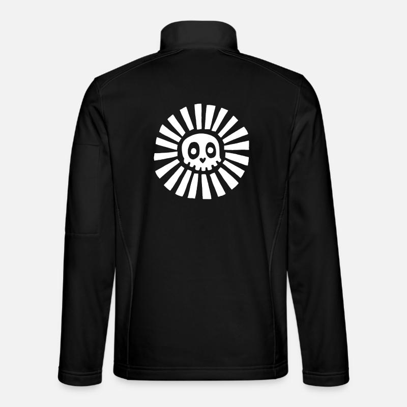 Crâne ensoleillé blanc - Veste en tissu softshell Unisexe - noir