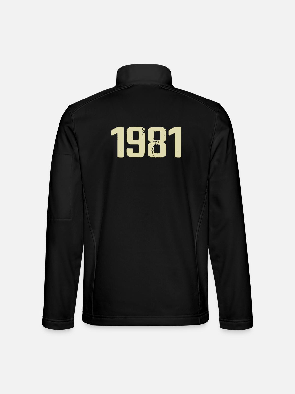 Jubiläum 1981 - Unisex Softshelljacke - Schwarz - Hinten