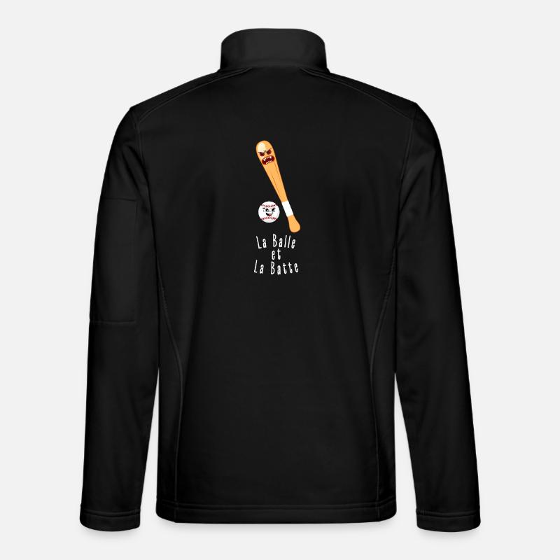 Der Ball und der Schläger - Unisex Softshelljacke - Schwarz