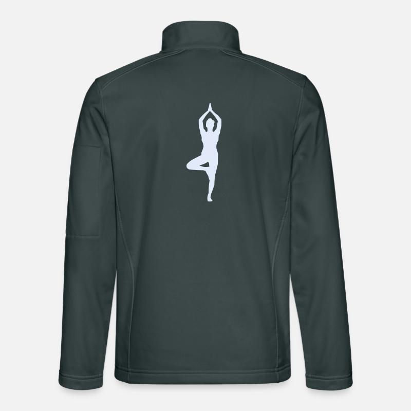 Yogastellung Baum-Pose Silhouette Unisex Softshelljacke