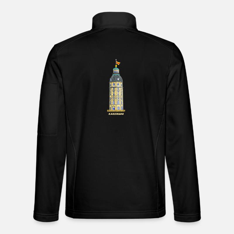 Karlsruhe, historic castle tower - Unisex Softshell Jacket - black
