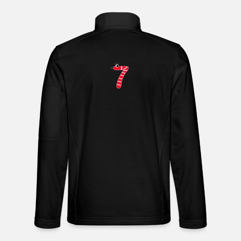 Number 7 Snake Red Kids - Unisex Softshell Jacket - black