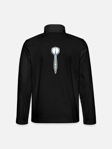 Blauer Speer-Schild Grafik - Unisex Softshelljacke - Schwarz