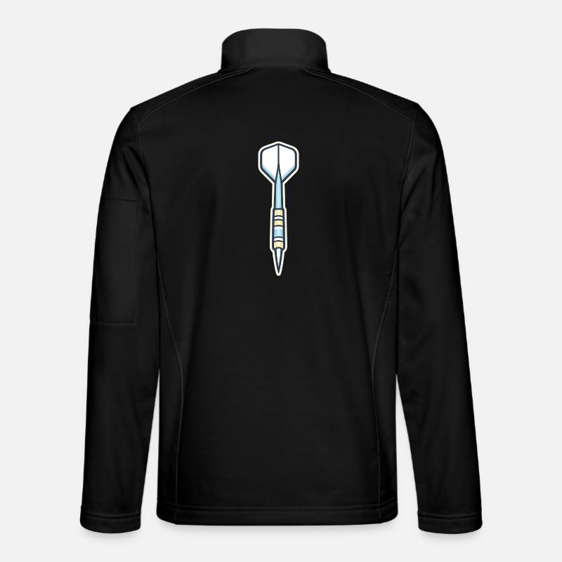 Blue Spear Shield Graphic - Unisex Softshell Jacket - black