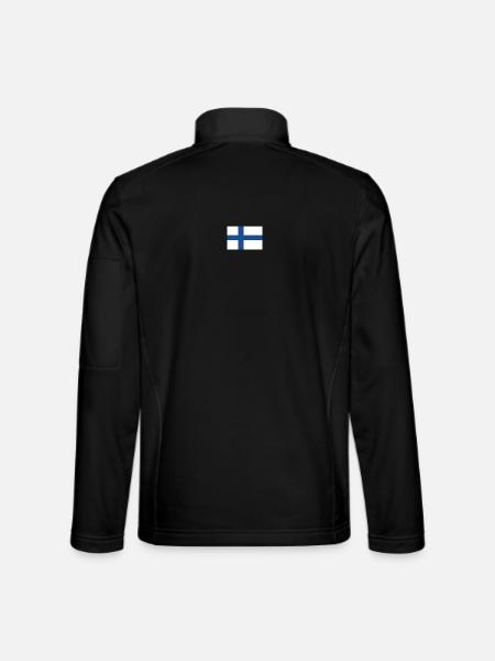 Finnish Flag - Unisex Softshell Jacket - black
