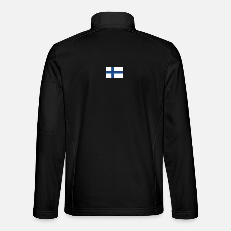 Finnish Flag - Unisex Softshell Jacket - black