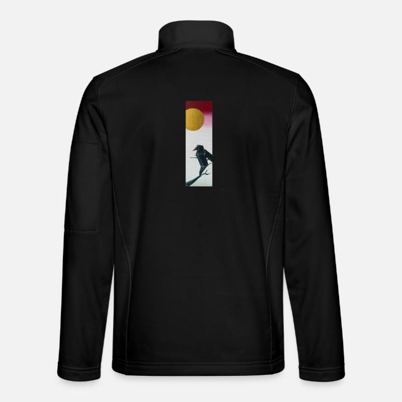 Origami Raven - Veste en tissu softshell Unisexe - noir