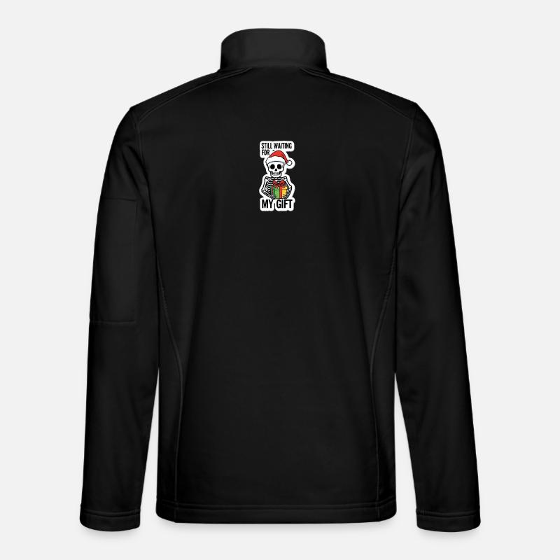 Skeleton Santa Gift Wait - Unisex Softshell Jacket - black