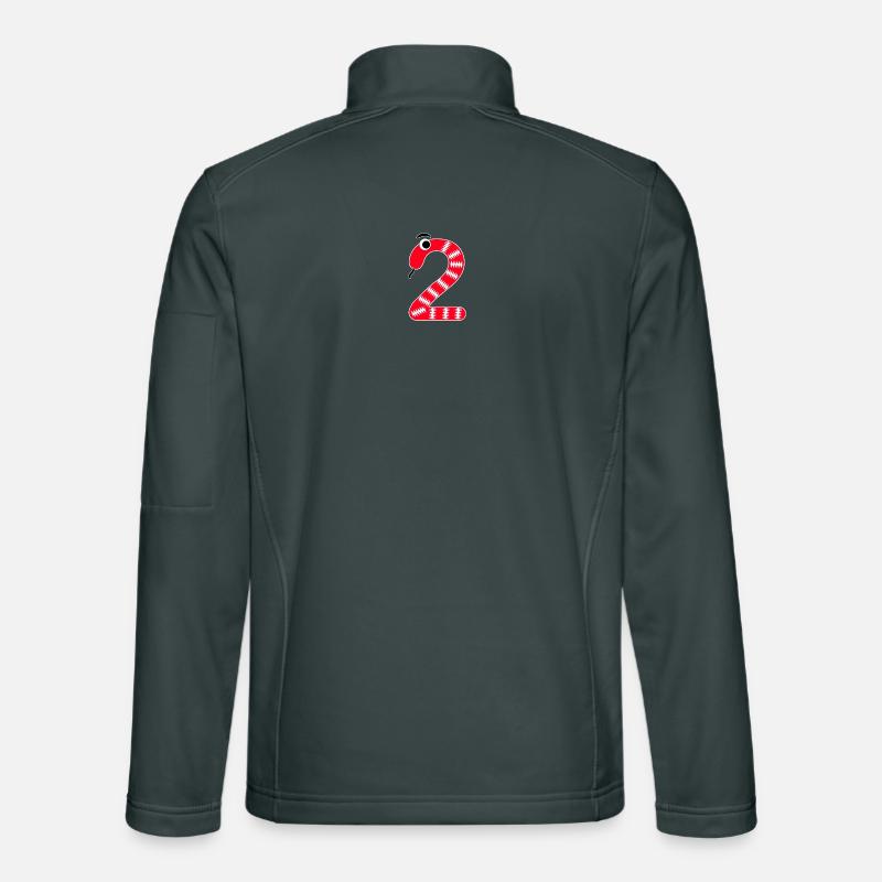 Numéro 2 Snake Rouge Enfants Veste en tissu softshell Unisexe
