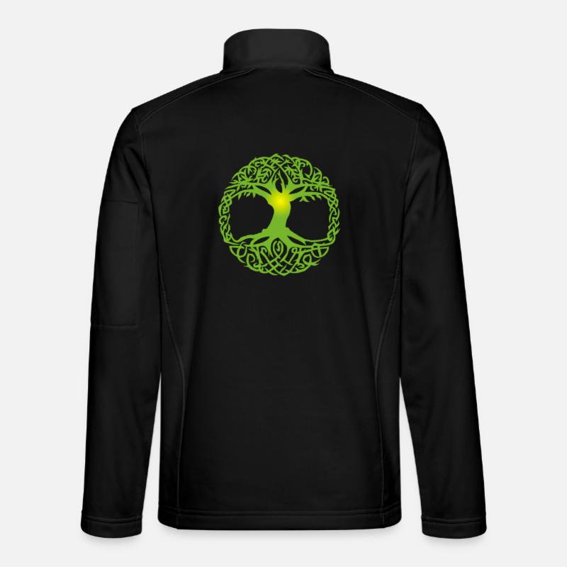 Celtic tree - Unisex Softshell Jacket - black