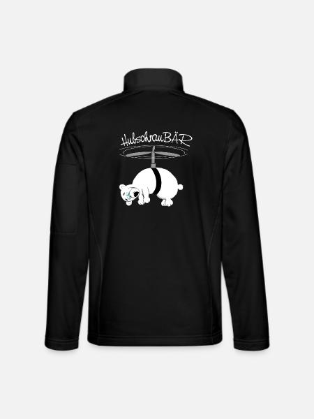 herziger, drolliger Bär - Unisex Softshelljacke - Schwarz