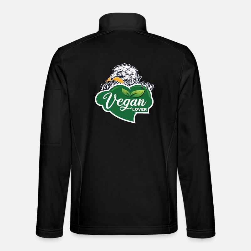 Vegan Lover Eagle Graphique - Veste en tissu softshell Unisexe - noir