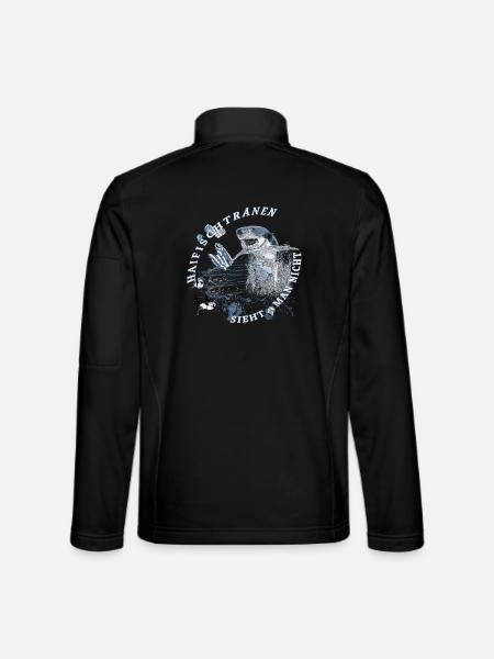 Shark tears are not seen - shark garbage seas - Unisex Softshell Jacket - black - Back