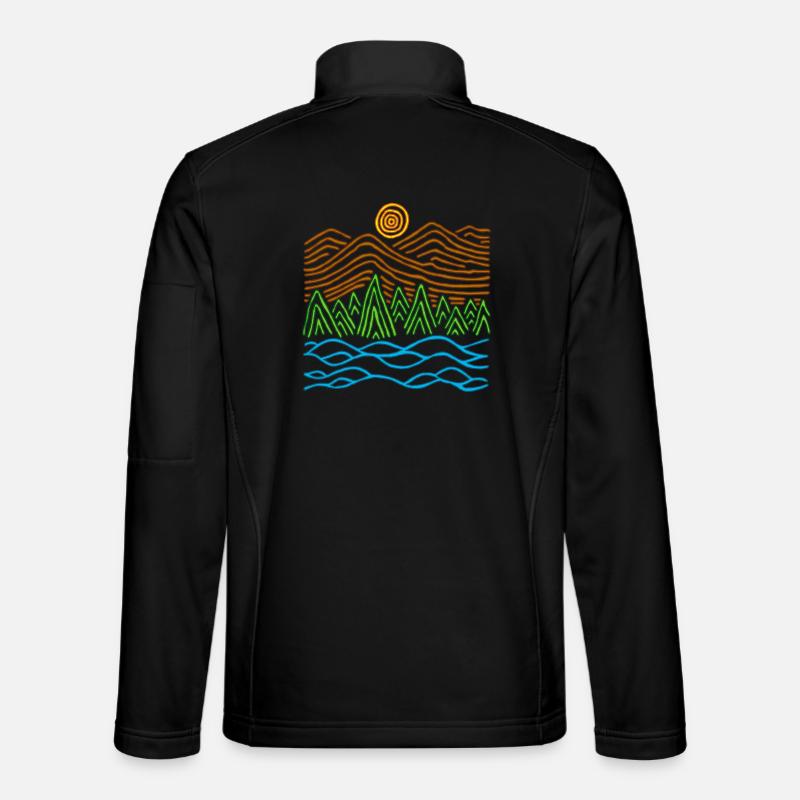 Paysage étrange Veste en tissu softshell Unisexe