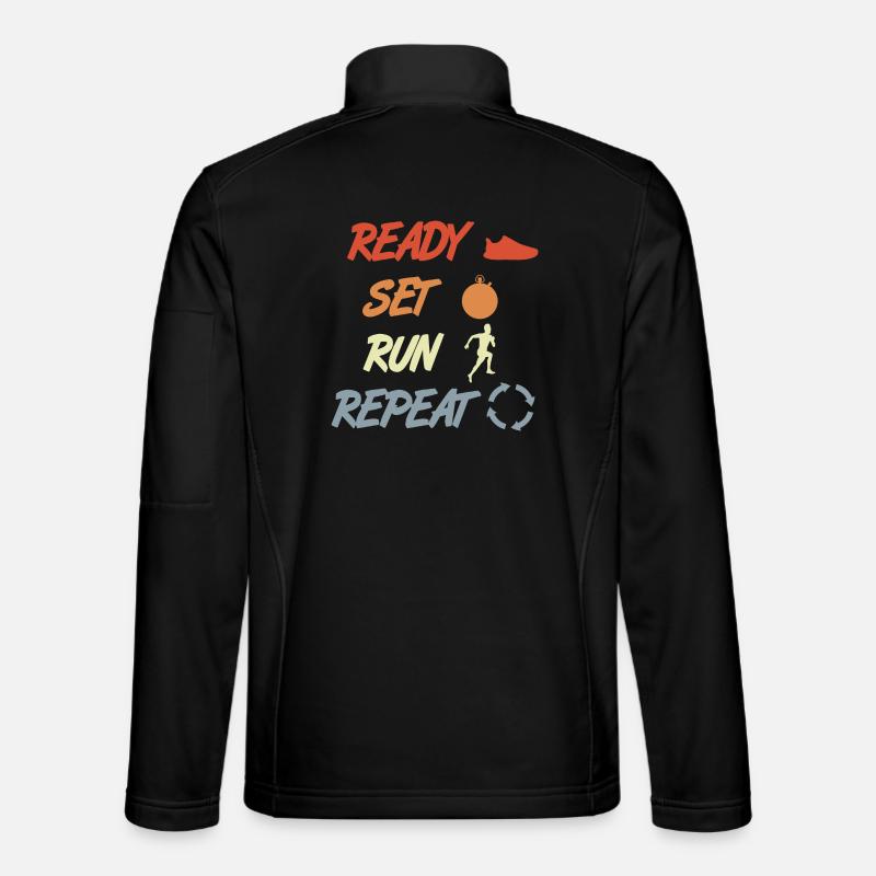 Attention: Finished, run, repeat - Unisex Softshell Jacket - black