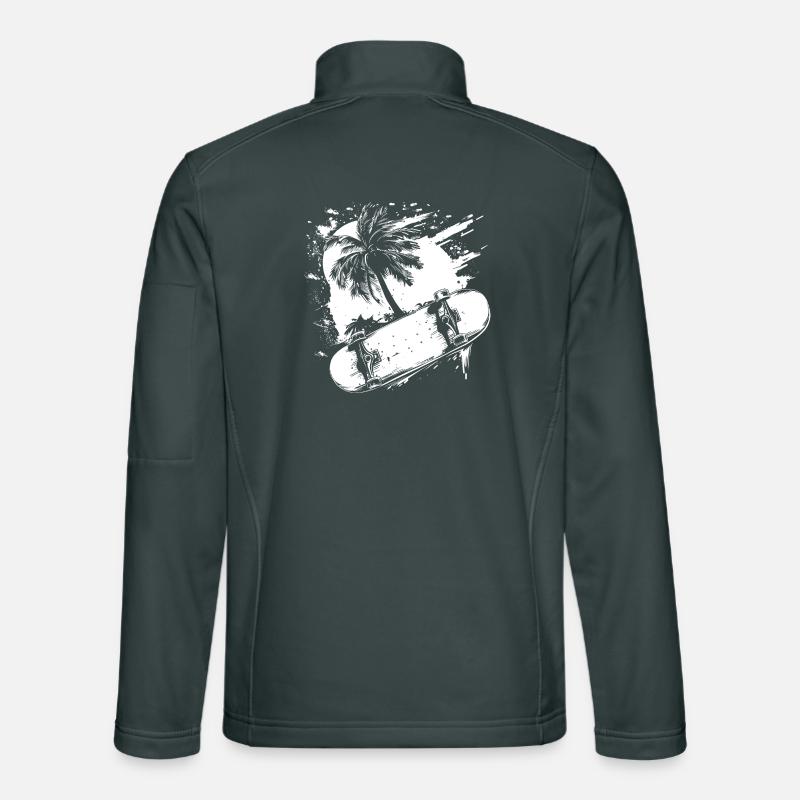 Dessin de skateboard Veste en tissu softshell Unisexe