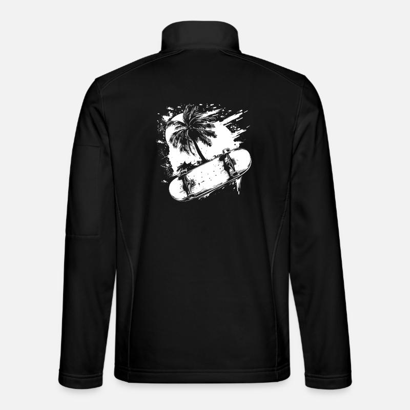 Skateboarding Zeichnung - Unisex Softshelljacke - Schwarz