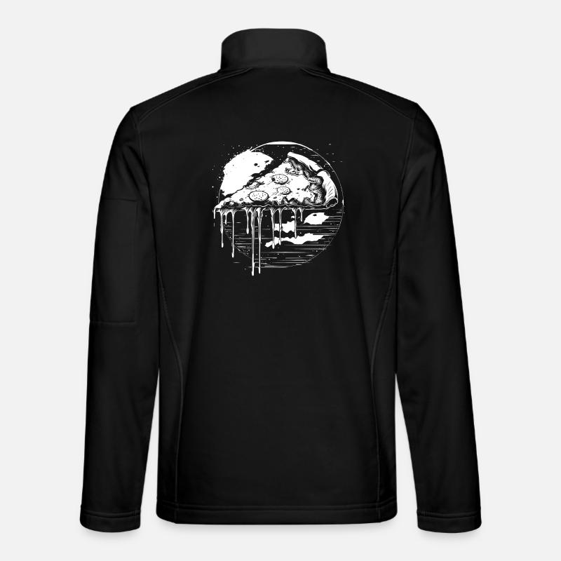 Pizza Graphic - Unisex Softshell Jacket - black