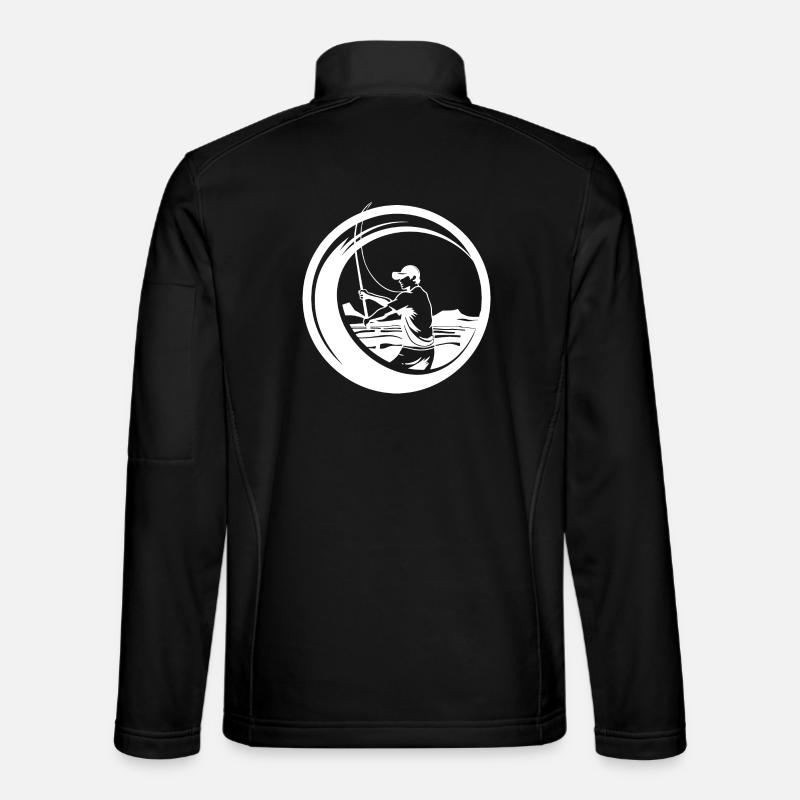 Angler Sketch - Unisex Softshell Jacket - black