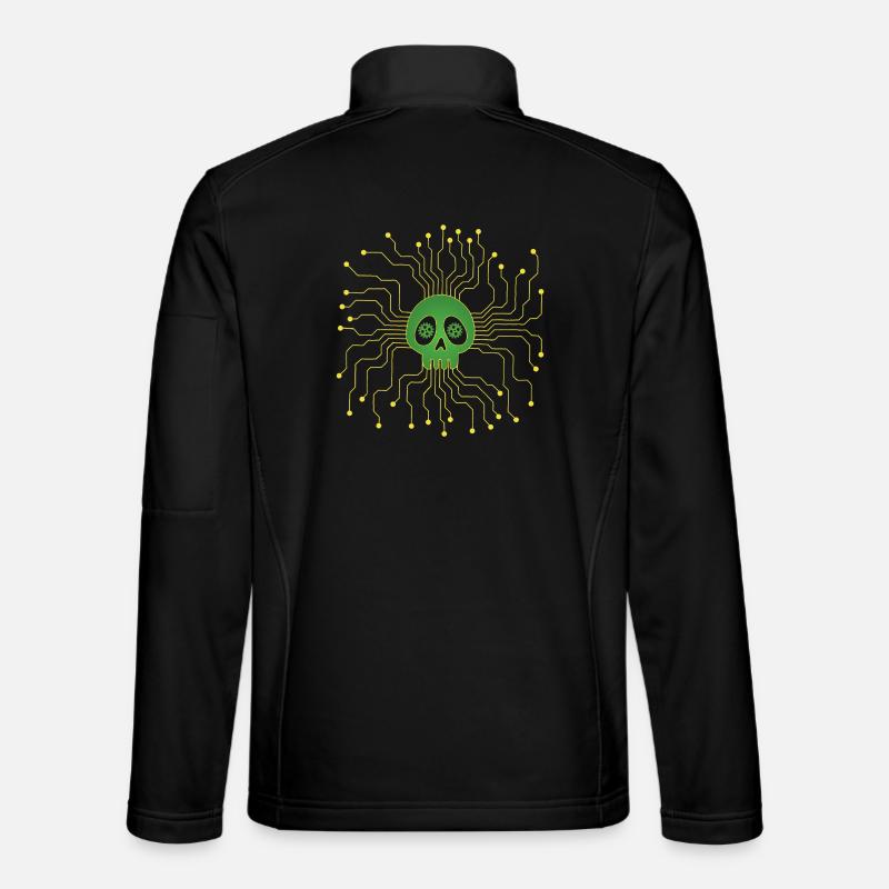 Microprocessor skull - Unisex Softshell Jacket - black