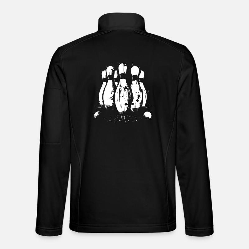 Bowling Game Graphics - Unisex Softshell Jacket - black