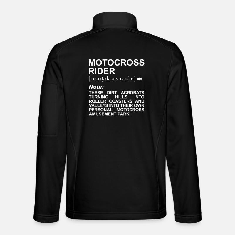Motocross rider definition - Unisex Softshell Jacket - black