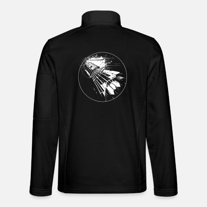 Badminton Sketch - Unisex Softshell Jacket - black
