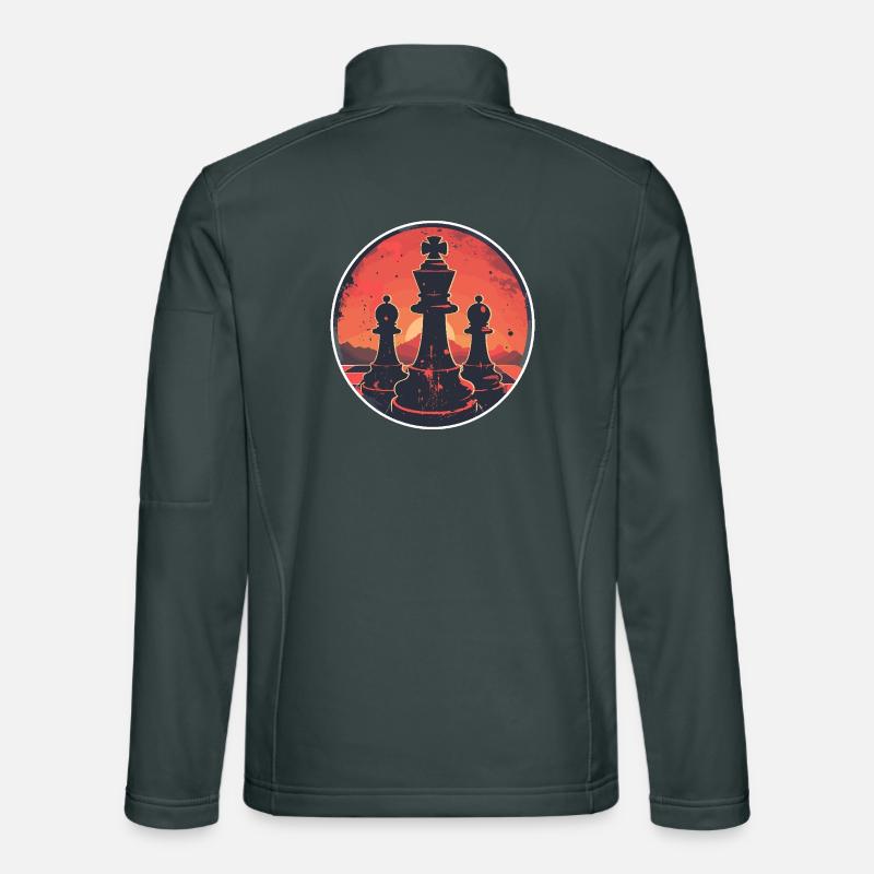 Oldschool Chess Pieces Unisex Softshell Jacket