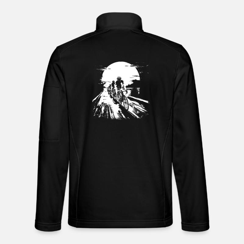 Road Cyclist Sketch - Unisex Softshell Jacket - black