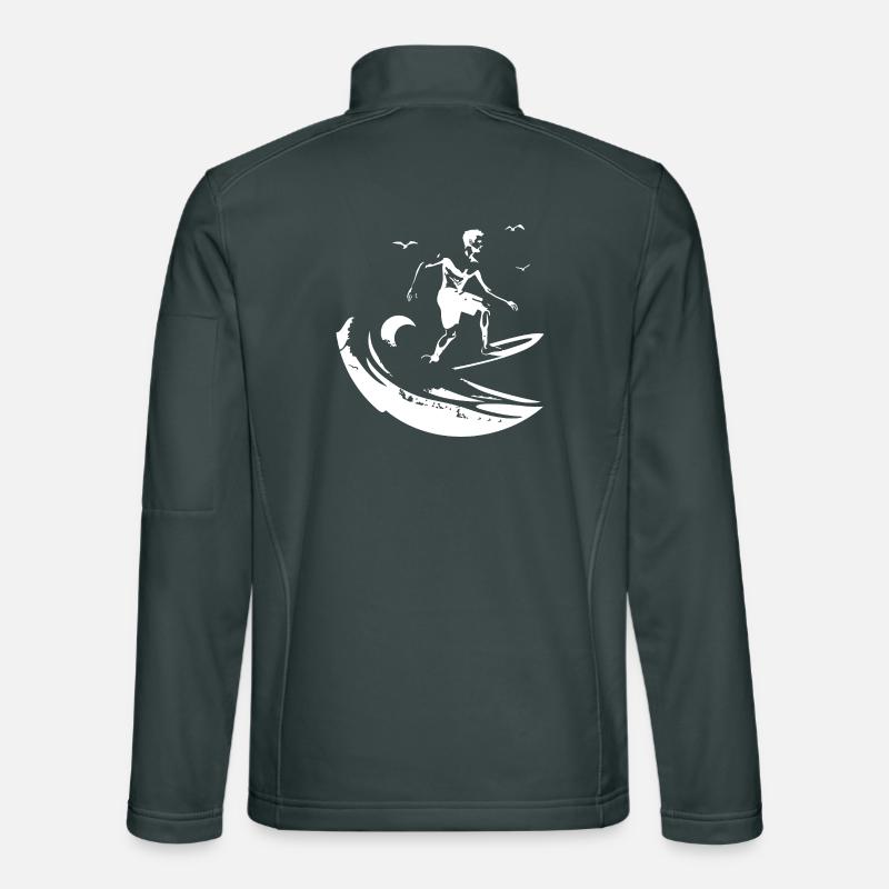 Dessin de surf Veste en tissu softshell Unisexe