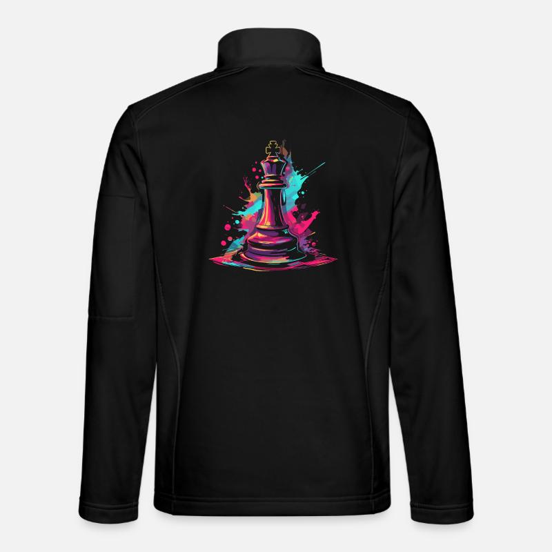 Schach Graffiti - Unisex Softshelljacke - Schwarz