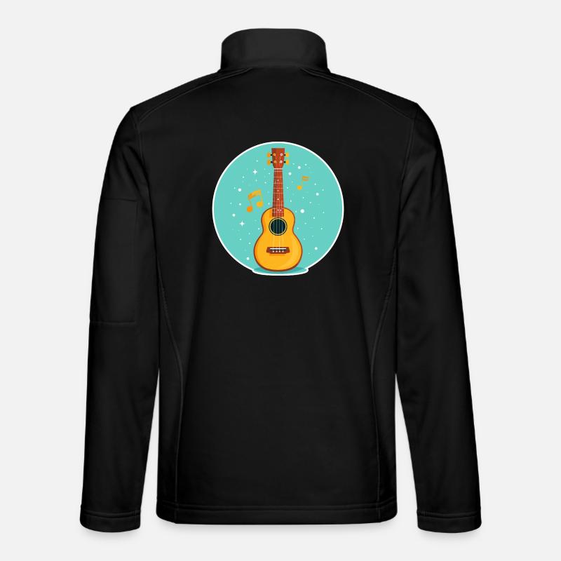 Ukulele Illustration - Unisex Softshelljacke - Schwarz