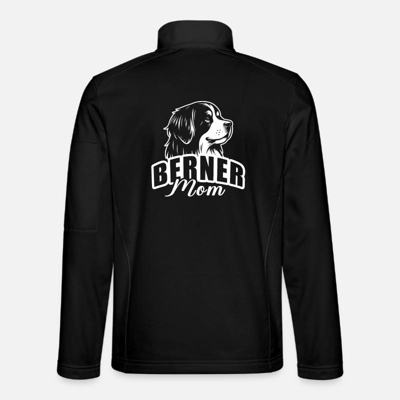 "Berner Mom" mit Hundekopf Unisex Softshelljacke