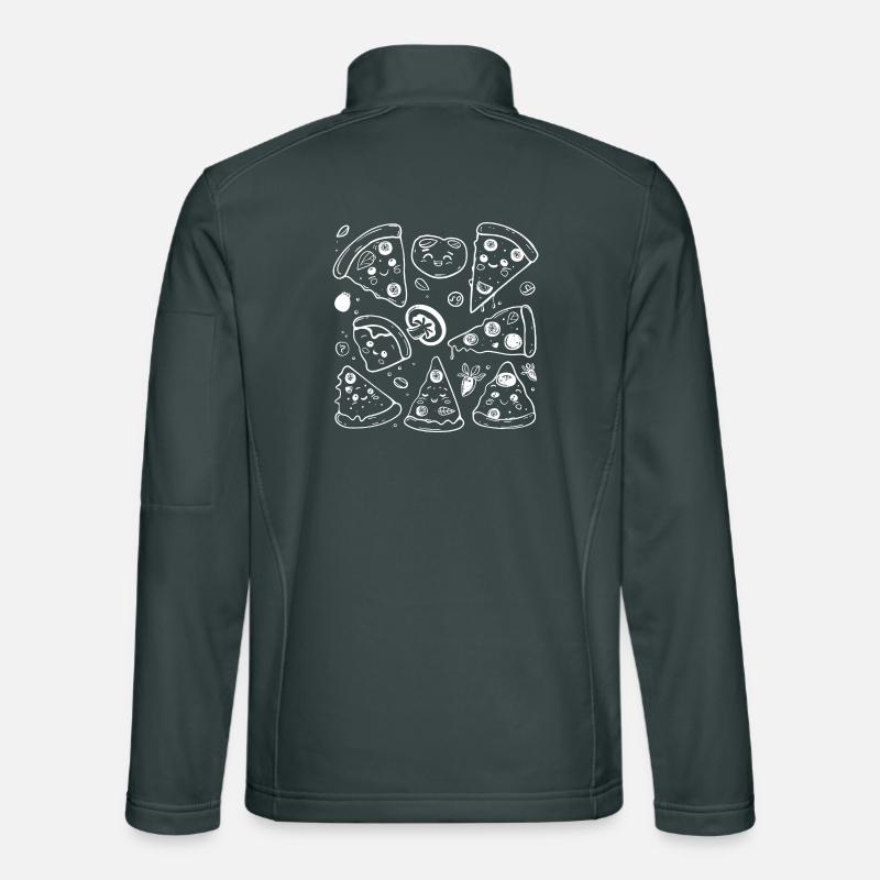 Style de dessin animé de pizza Veste en tissu softshell Unisexe