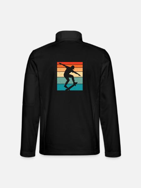 Skater Skaten Kinder Skateboarder - Unisex Softshelljacke - Schwarz - Hinten