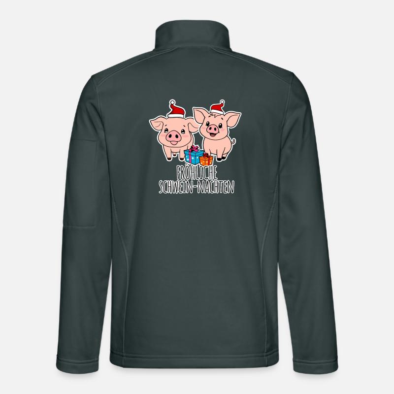 Noël du cochon, bonnes nuits de cochon ! Veste en tissu softshell Unisexe