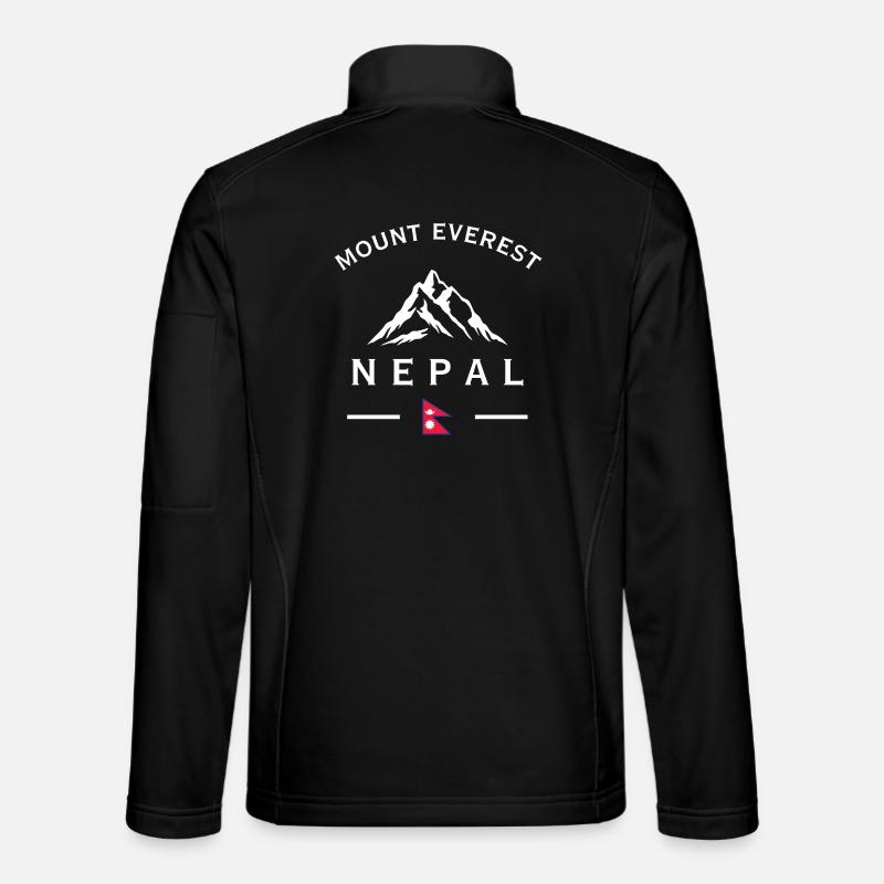 Everest Nepal Mountain Logo T-Shirt - Unisex Softshell Jacket - black