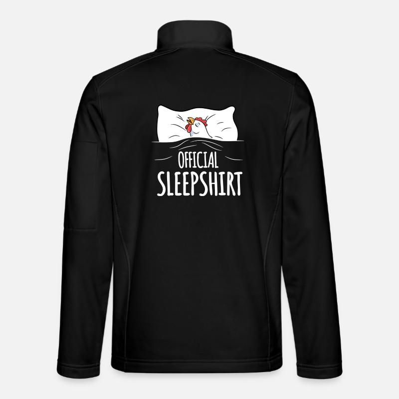 Chicken Sleep Shirt - Unisex Softshell Jacket - black